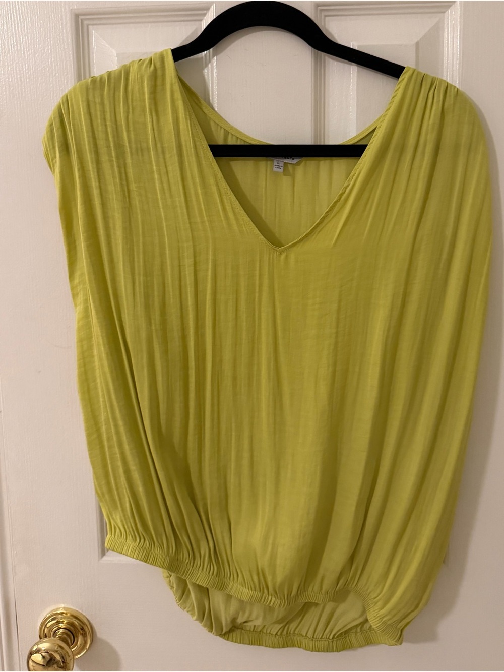 Naked Zebra Pleated Cap Sleeve Blouse